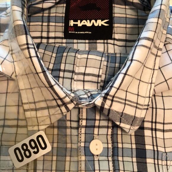 Tony Hawk Men's Button Down Long Sleeve Plaid Shirt Medium - Picture 13 of 13